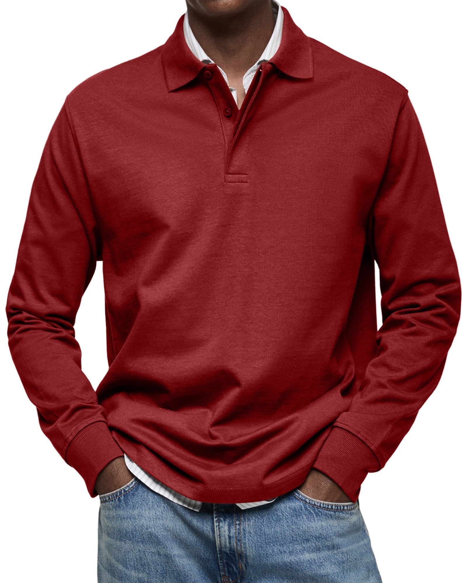 BENNETTVALE MEN’S REFINED LONG SLEEVE POLO