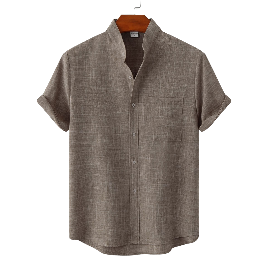 MANDARIN SHORT SLEEVE SHIRT
