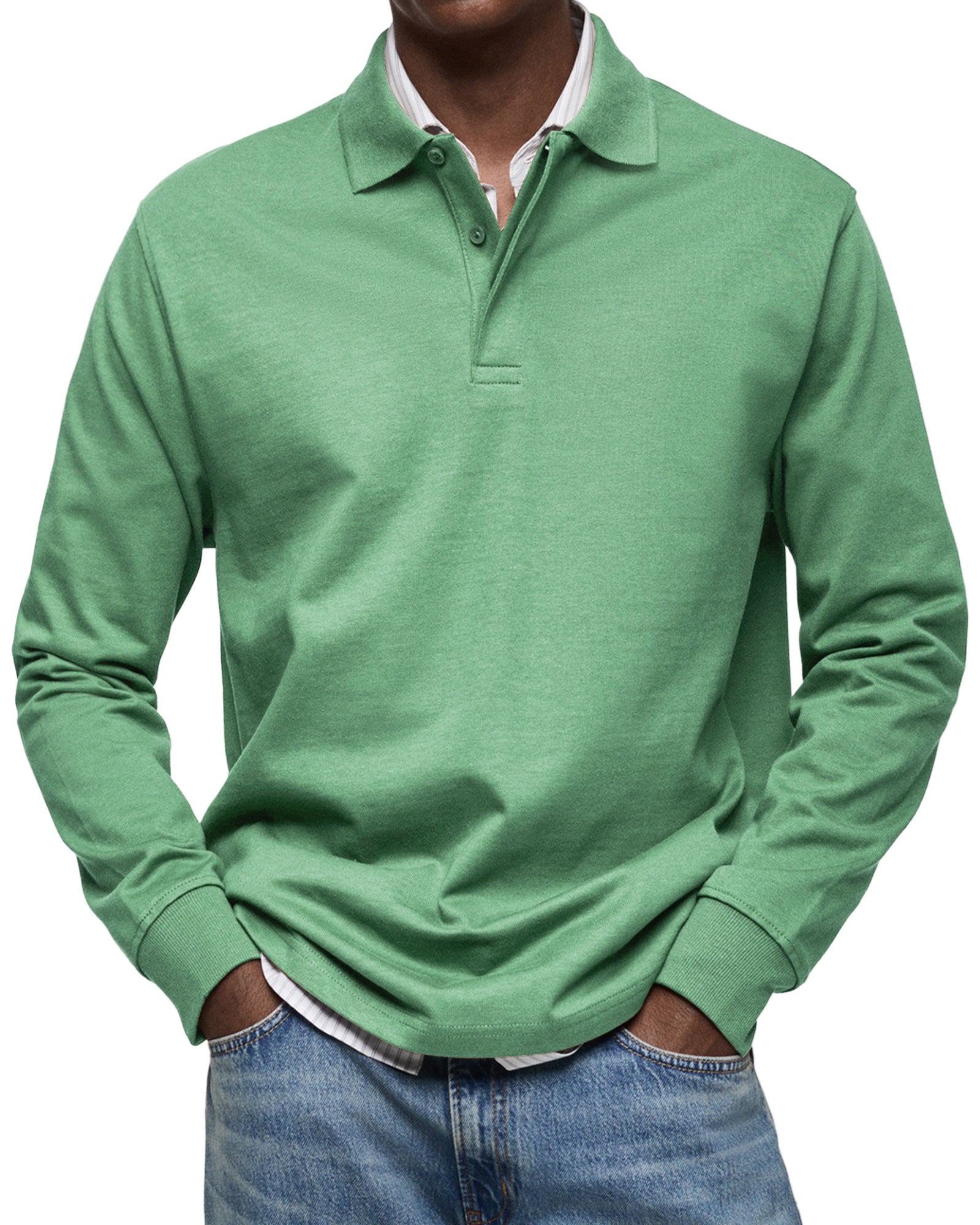 BENNETTVALE MEN’S REFINED LONG SLEEVE POLO