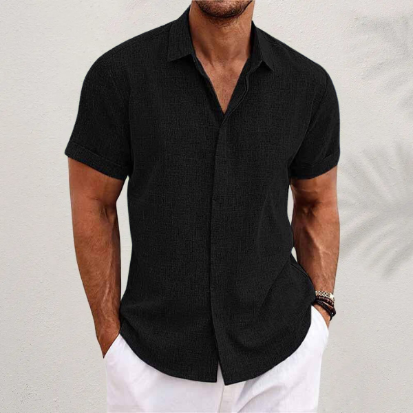 BENNETTVALE MEN’S SHORT SLEEVE LINEN SUMMER SHIRT
