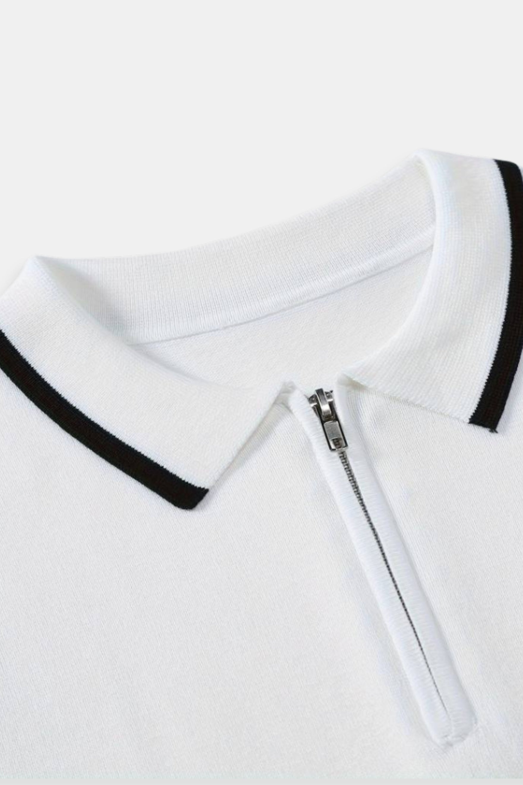 KNITTED QUARTER ZIP POLO