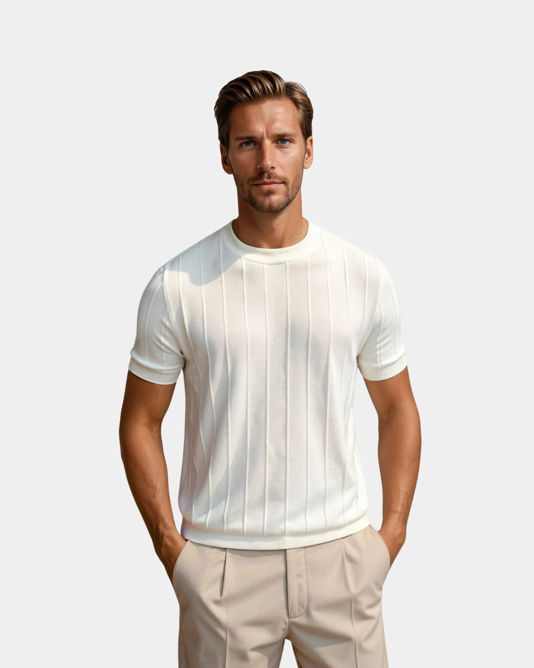 BENNETTVALE MEN’S RIBBED SHORT SLEEVE SHIRT