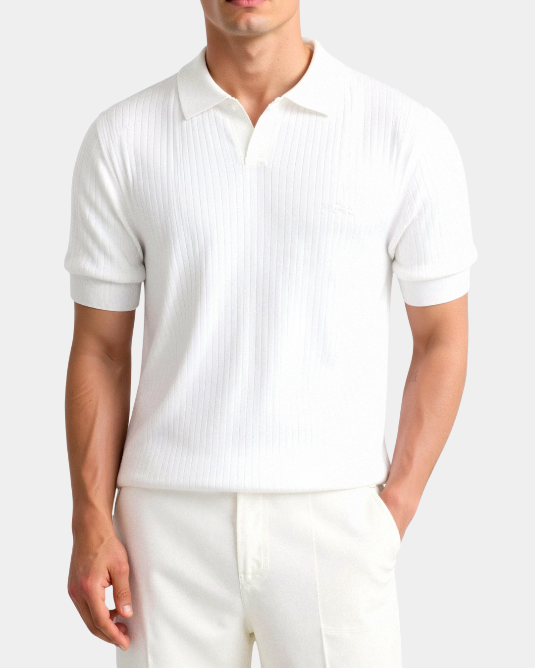BENNETTVALE MEN’S RIBBED KNIT POLO SHIRT