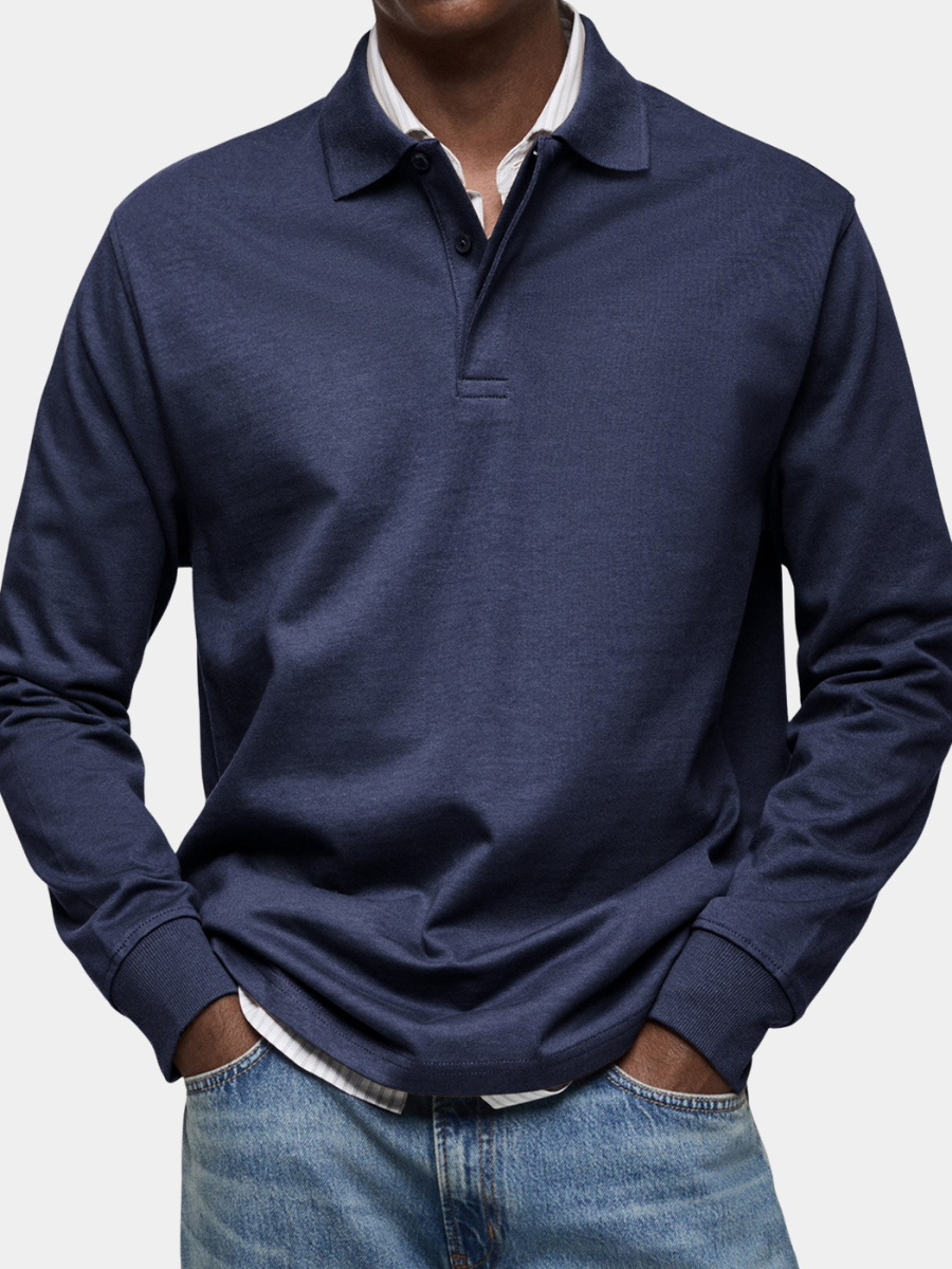 BENNETTVALE MEN’S REFINED LONG SLEEVE POLO