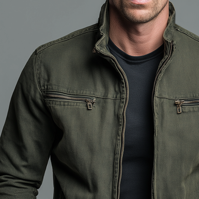 BENNETTVALE MEN’S VINTAGE-STYLE ZIP JACKET
