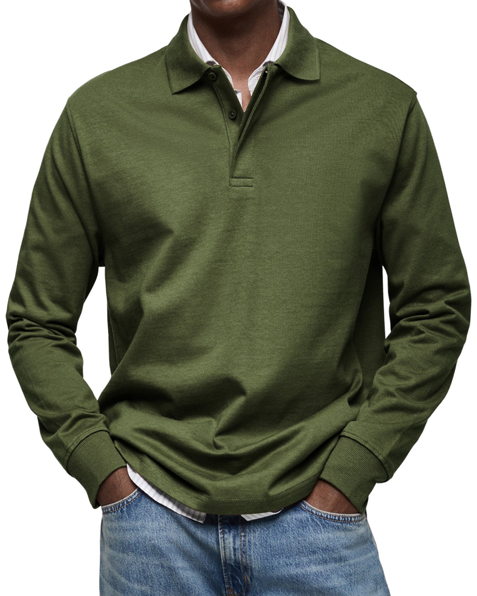 BENNETTVALE MEN’S REFINED LONG SLEEVE POLO