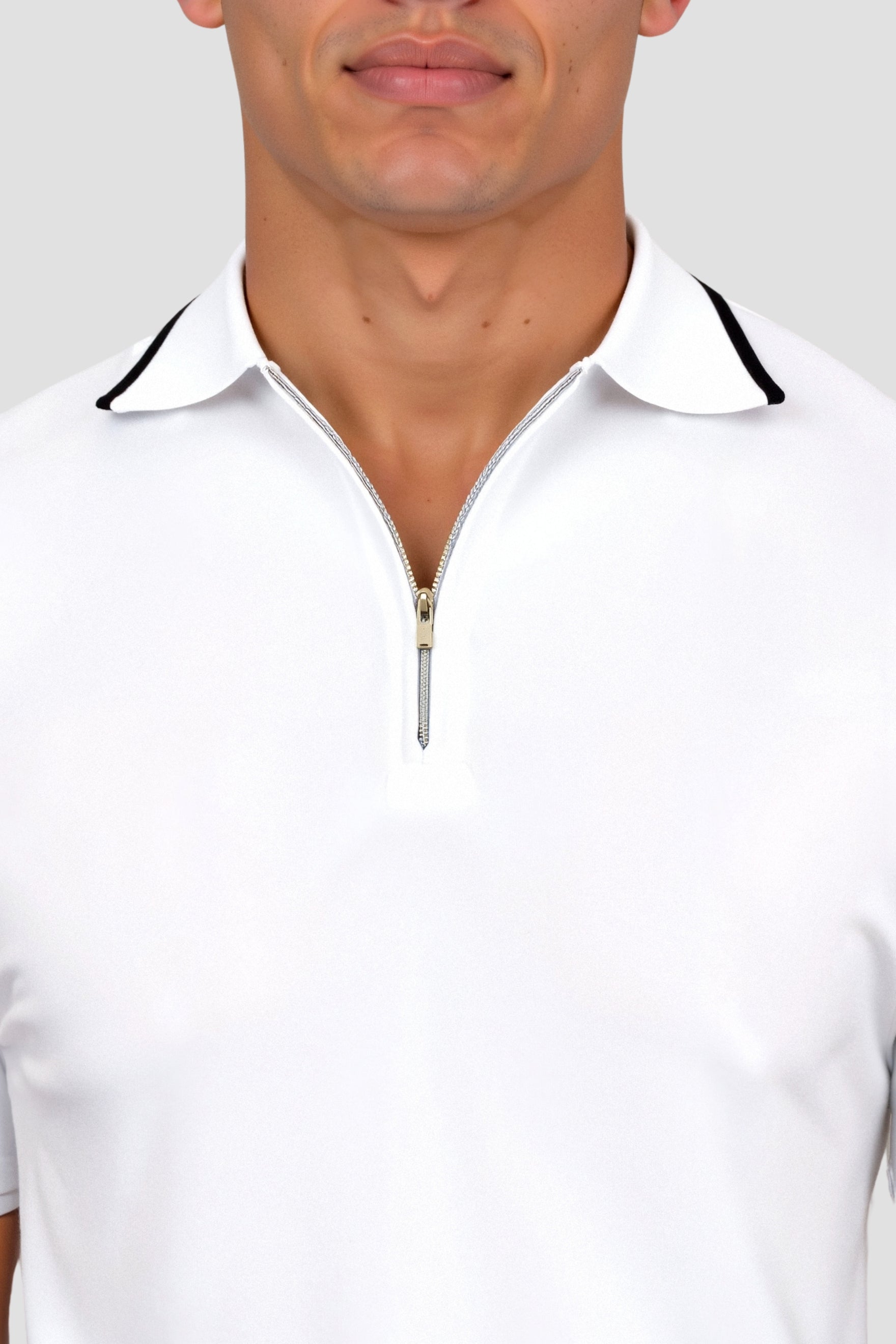 KNITTED QUARTER ZIP POLO