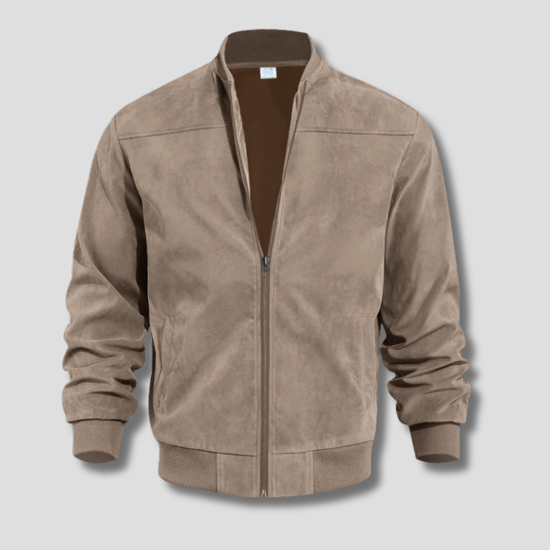 BENNETTVALE MEN’S FAUX SUEDE BOMBER JACKET