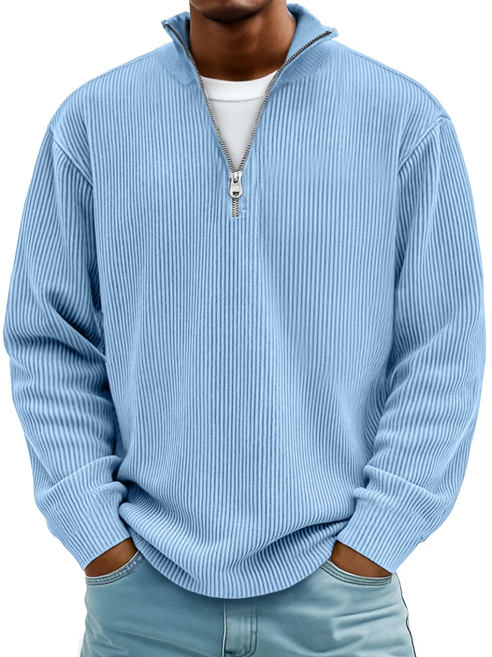 BENNETTVALE MEN’S TREND ZIP KNIT JUMPER