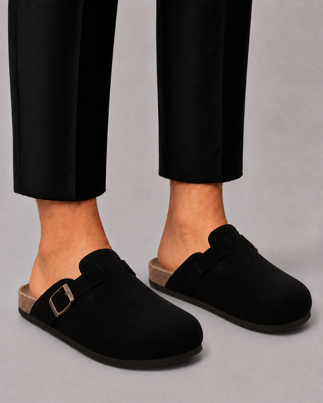 BENNETTVALE MEN’S SUEDE CLOG SLIP-ONS