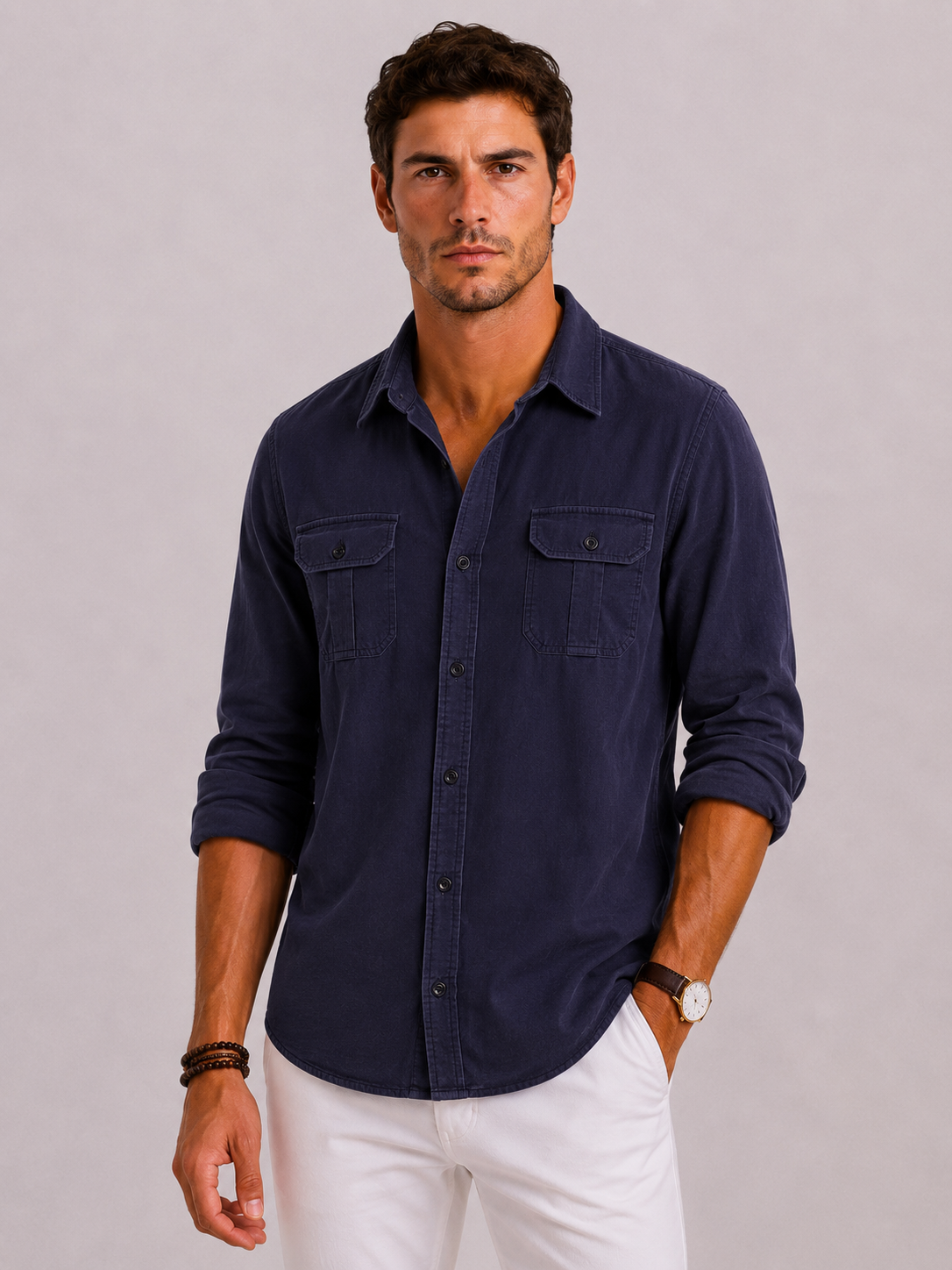 BENNETTVALE MEN’S SMART CASUAL BUTTON-UP SHIRT
