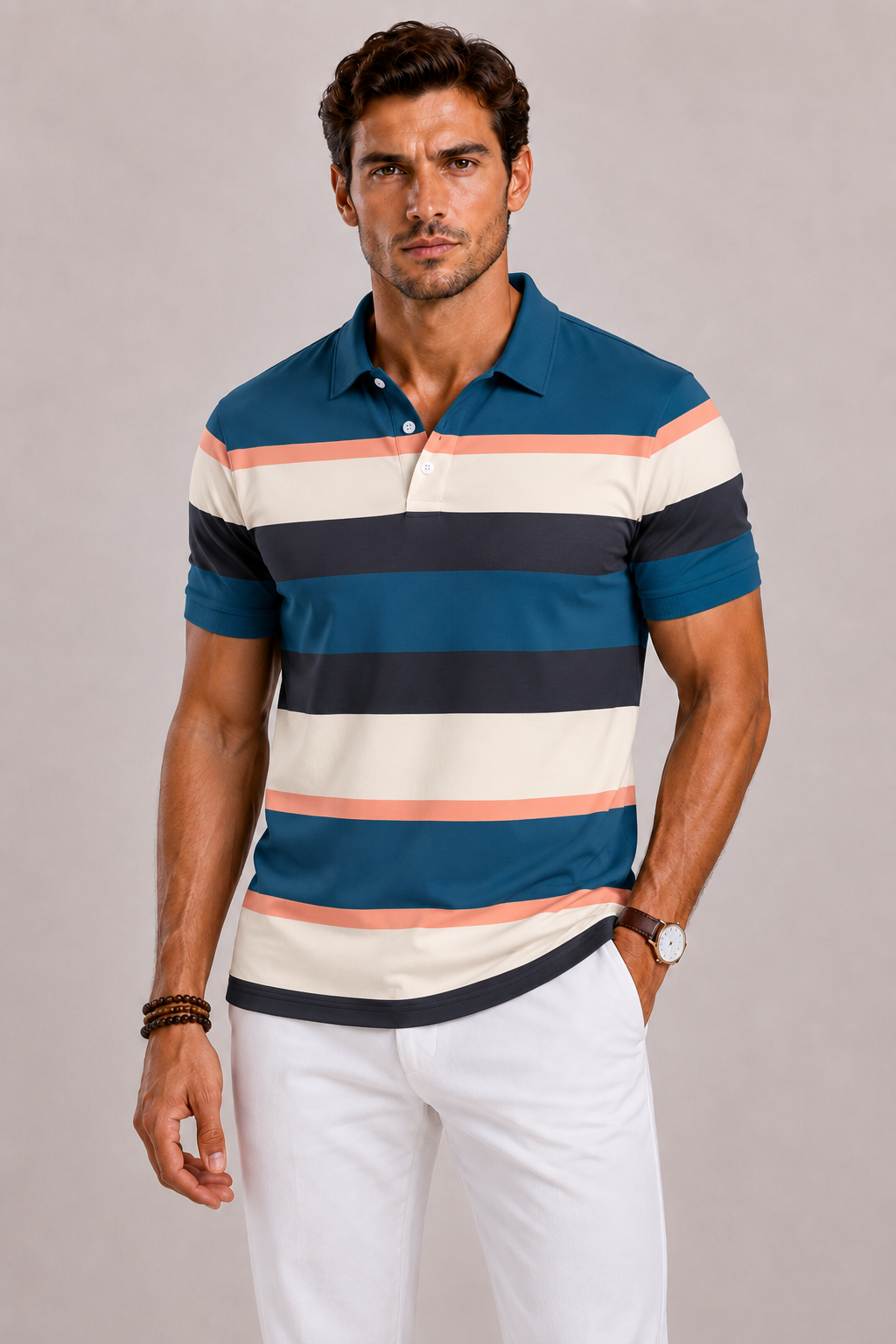 BENNETTVALE MEN’S STRIPED POLO SHIRT