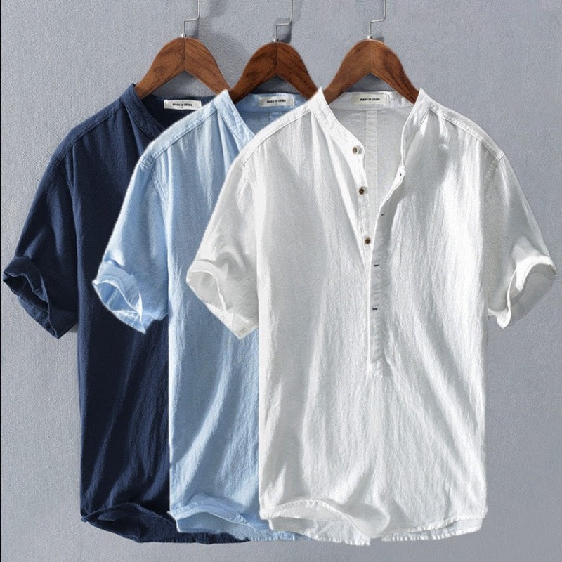 BENNETTVALE MEN’S RELAXED LINEN SUMMER SHIRT