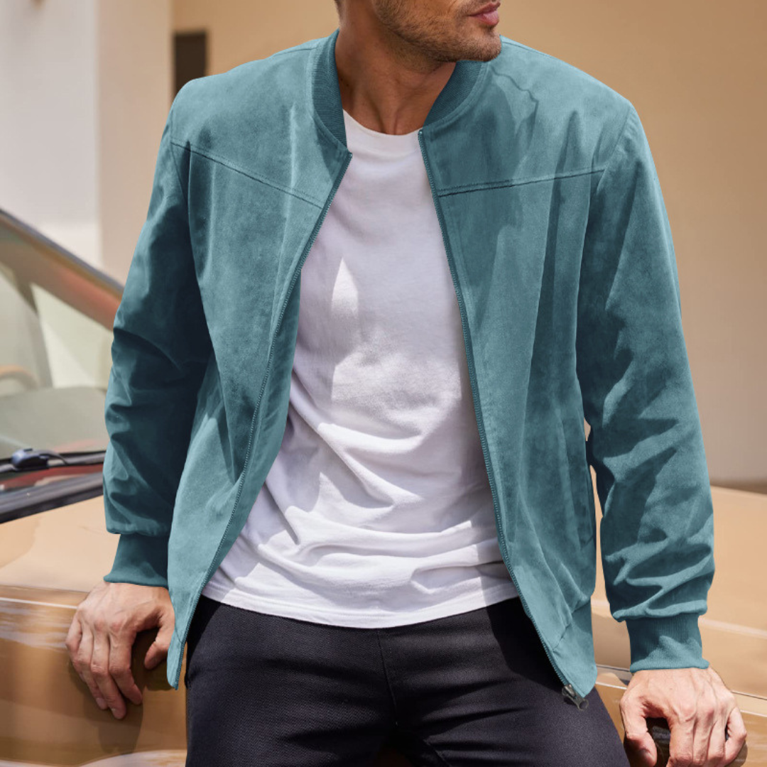 BENNETTVALE MEN’S FAUX SUEDE BOMBER JACKET