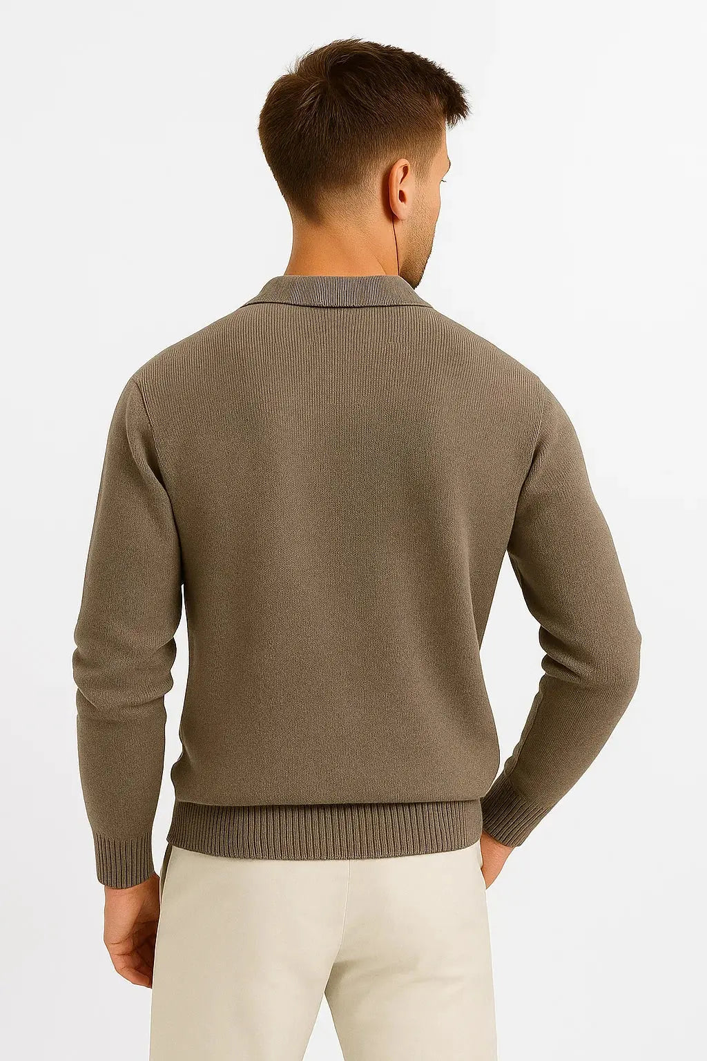 BENNETTVALE MEN’S COLLARED KNIT PULLOVER