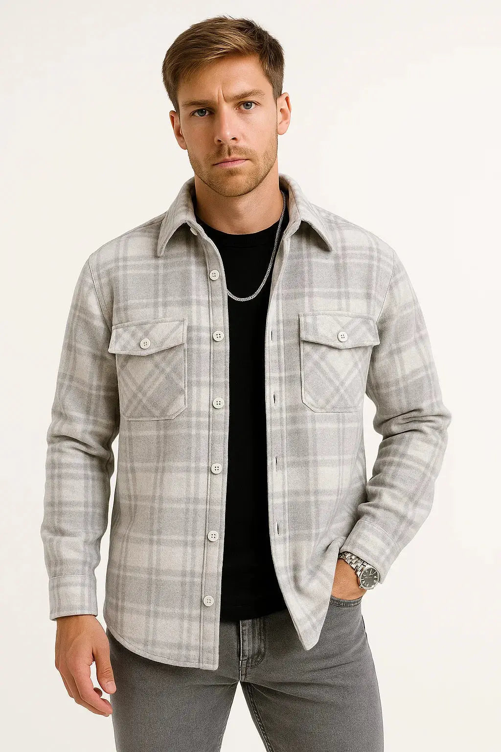 BENNETTVALE MEN’S CHECKERED LONG SLEEVE SHIRT