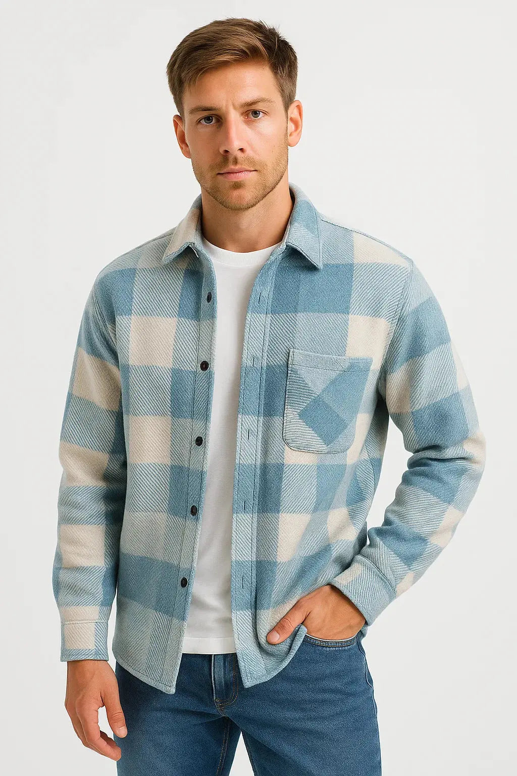 BENNETTVALE MEN’S CHECKERED LONG SLEEVE SHIRT