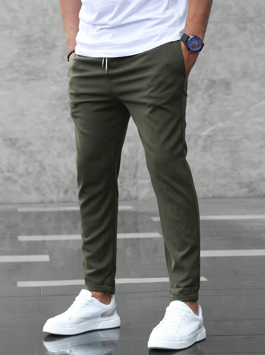 BENNETTVALE MEN’S SLIM FIT DRAWSTRING TROUSERS