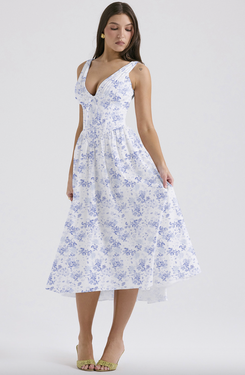 BENNETTVALE WOMEN’S ELEGANT SUMMER MIDI DRESS