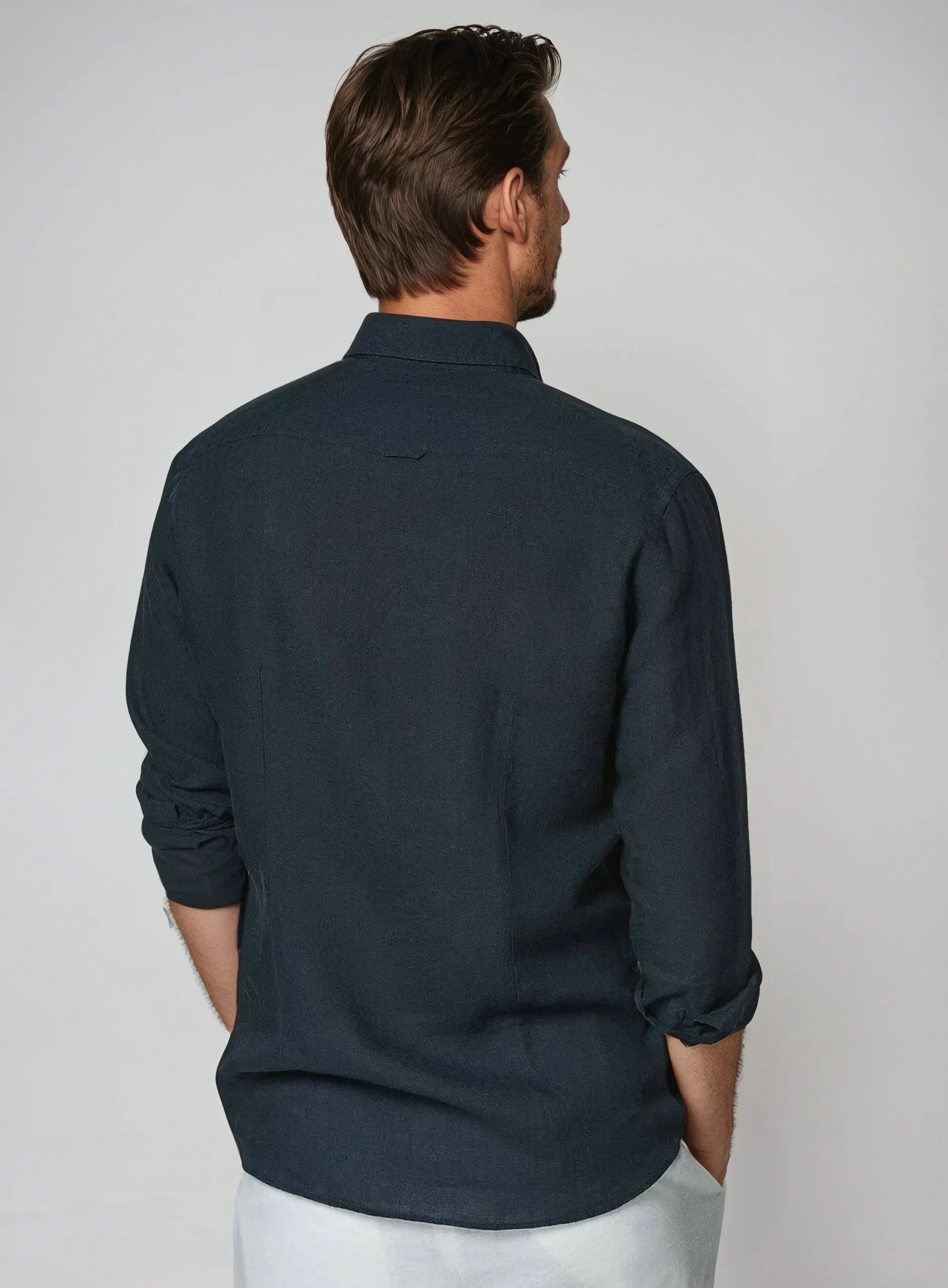 BENNETTVALE MEN’S LINEN BUTTON SHIRT