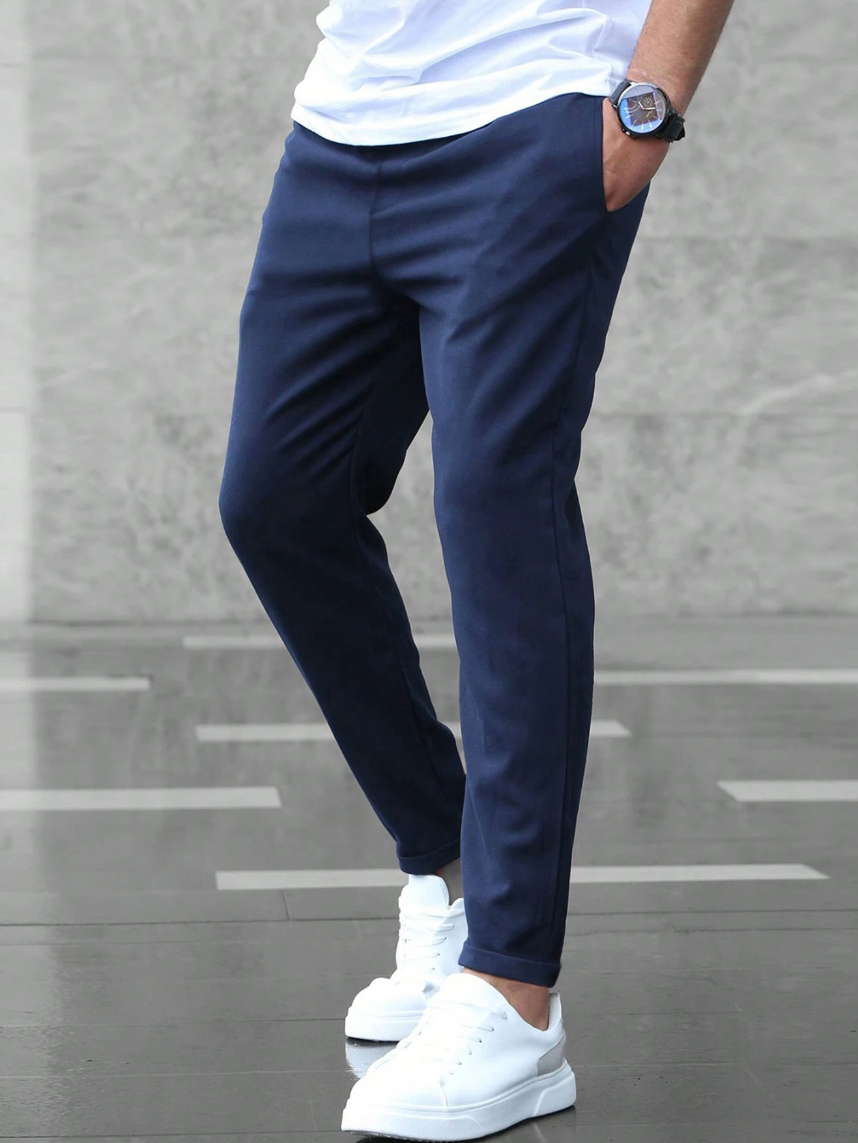 BENNETTVALE MEN’S SLIM FIT DRAWSTRING TROUSERS