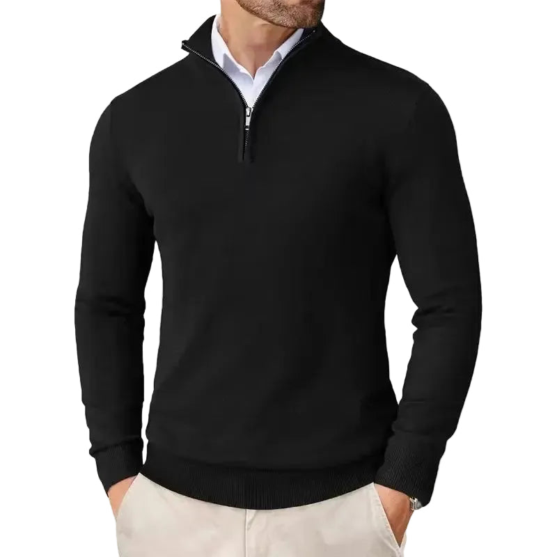 BENNETTVALE MEN’S CLASSIC HALF-ZIP KNIT SWEATER