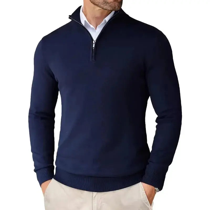 BENNETTVALE MEN’S CLASSIC HALF-ZIP KNIT SWEATER