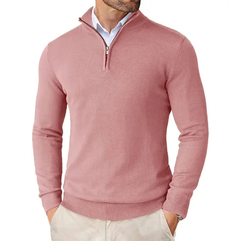 BENNETTVALE MEN’S CLASSIC HALF-ZIP KNIT SWEATER