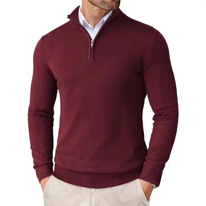 BENNETTVALE MEN’S CLASSIC HALF-ZIP KNIT SWEATER