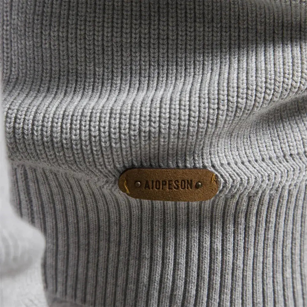 MEN’S HALF-ZIP WOOL-BLEND SWEATER