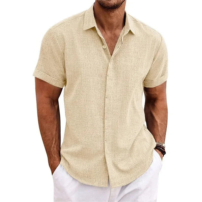 BENNETTVALE MEN’S BUTTON-DOWN LINEN BLEND SHIRT