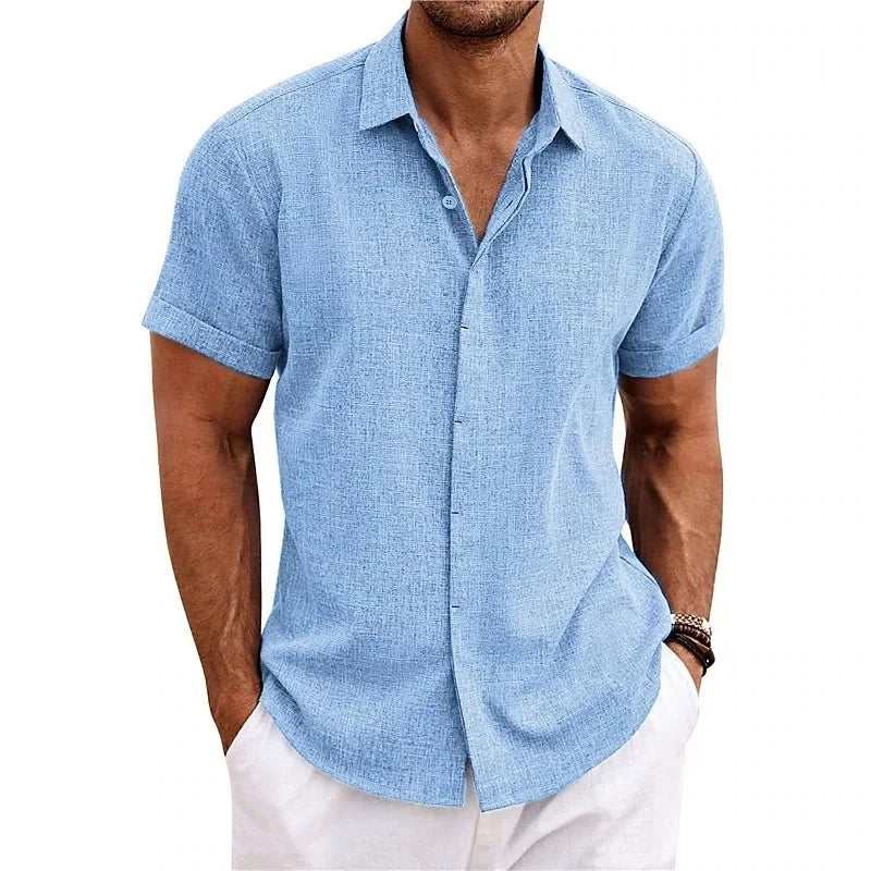 BENNETTVALE MEN’S BUTTON-DOWN LINEN BLEND SHIRT