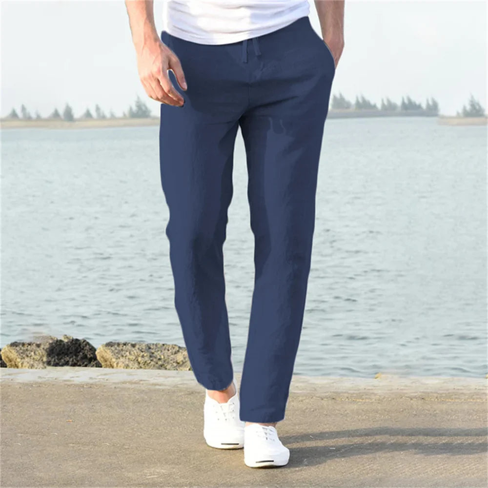 BENNETTVALE MEN’S CASUAL LINEN CITY PANTS