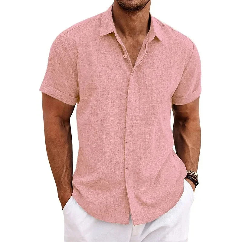 BENNETTVALE MEN’S BUTTON-DOWN LINEN BLEND SHIRT