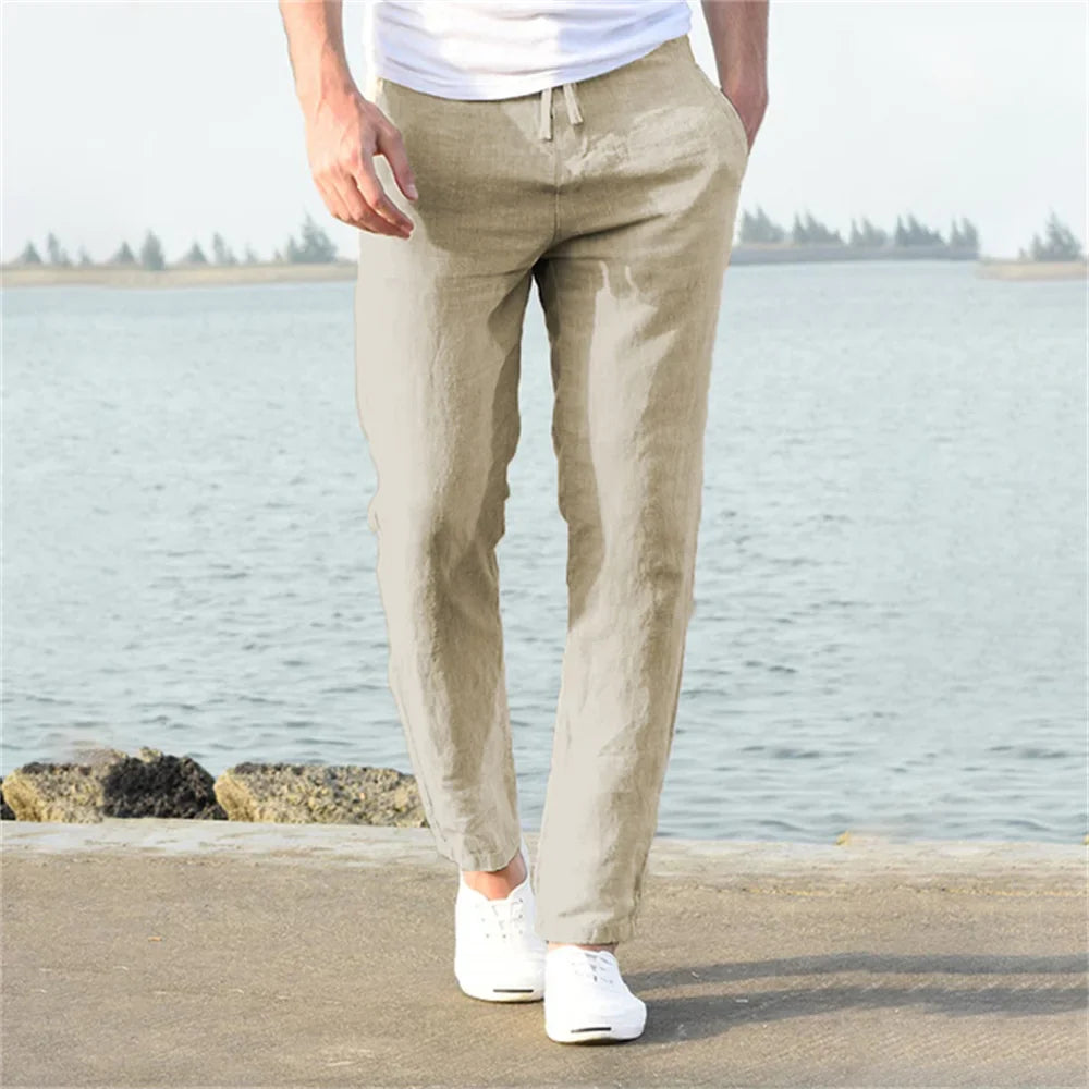 BENNETTVALE MEN’S CASUAL LINEN CITY PANTS