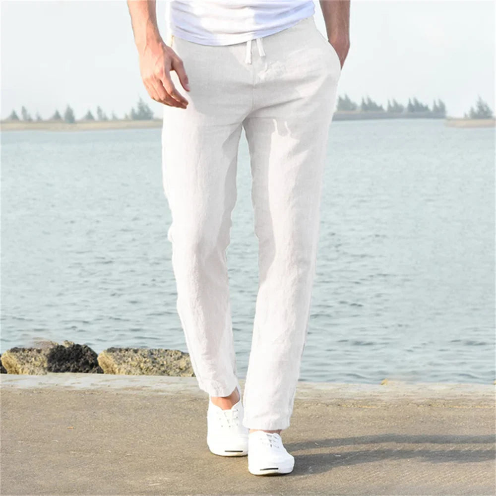 BENNETTVALE MEN’S CASUAL LINEN CITY PANTS