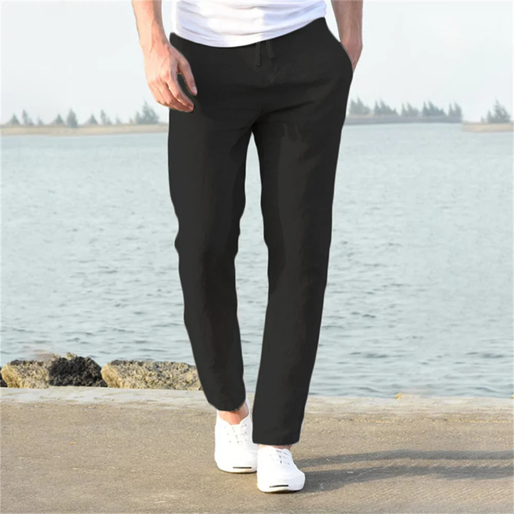 BENNETTVALE MEN’S CASUAL LINEN CITY PANTS