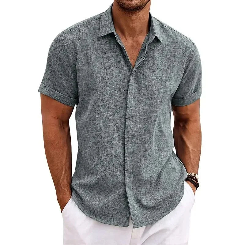 BENNETTVALE MEN’S BUTTON-DOWN LINEN BLEND SHIRT