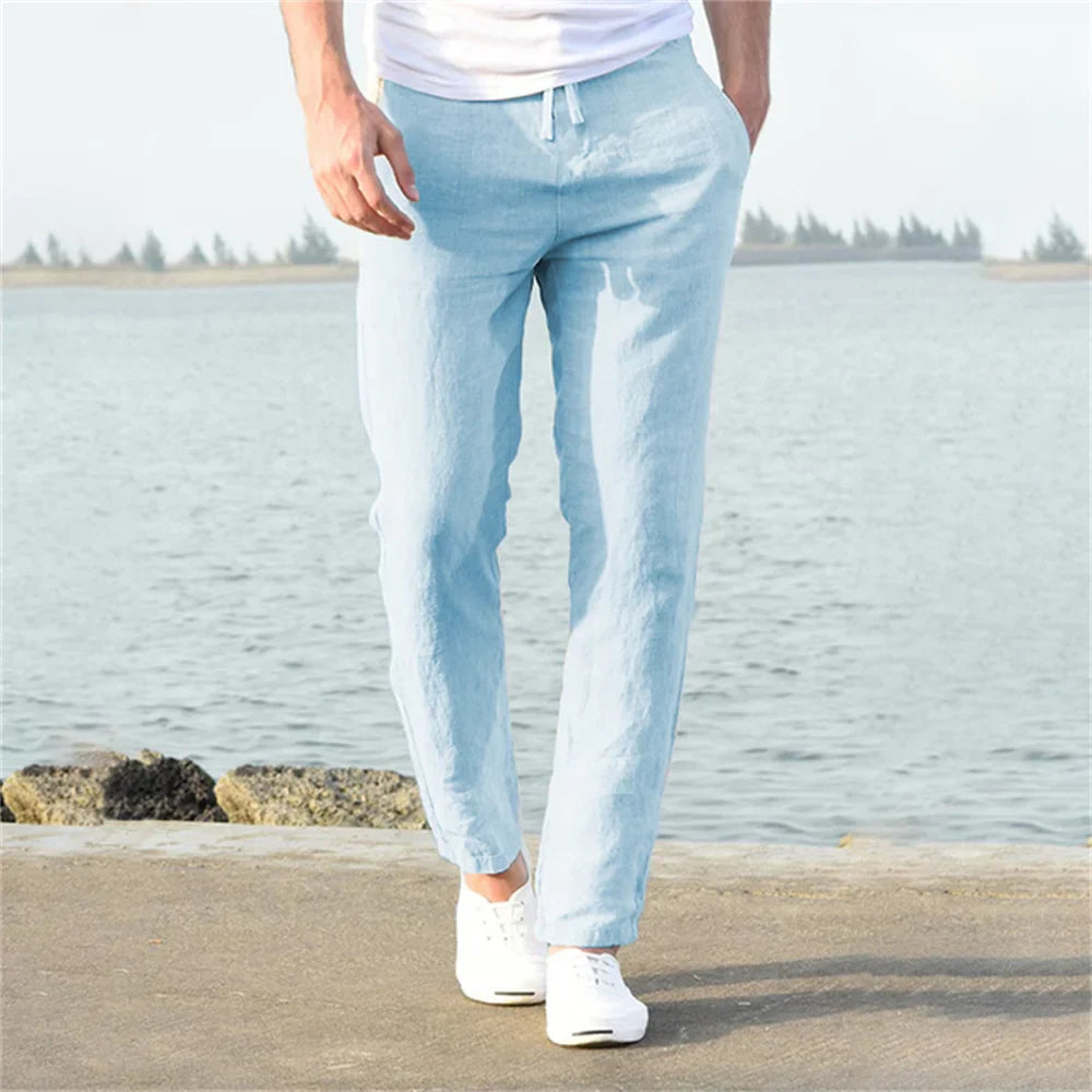 BENNETTVALE MEN’S CASUAL LINEN CITY PANTS