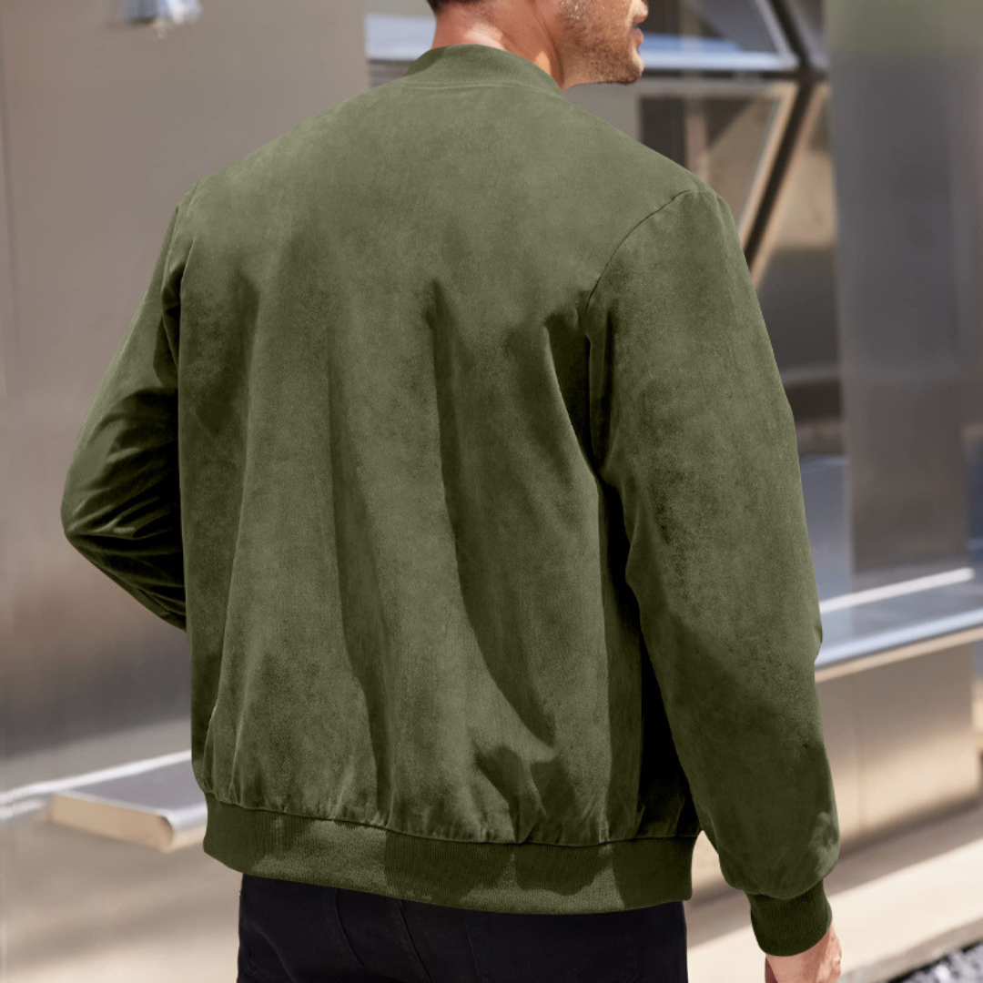 BENNETTVALE MEN’S FAUX SUEDE BOMBER JACKET