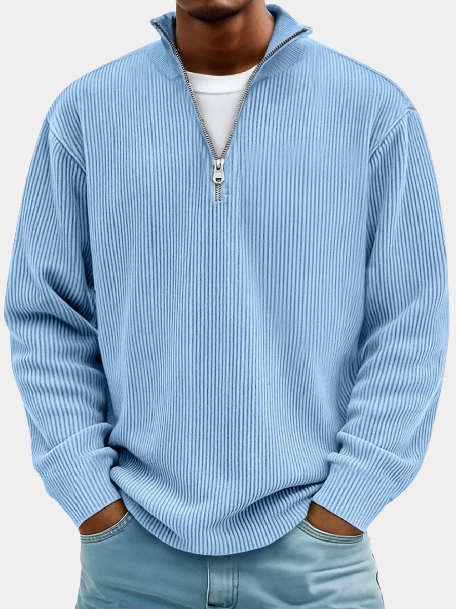 BENNETTVALE MEN’S TREND ZIP KNIT JUMPER