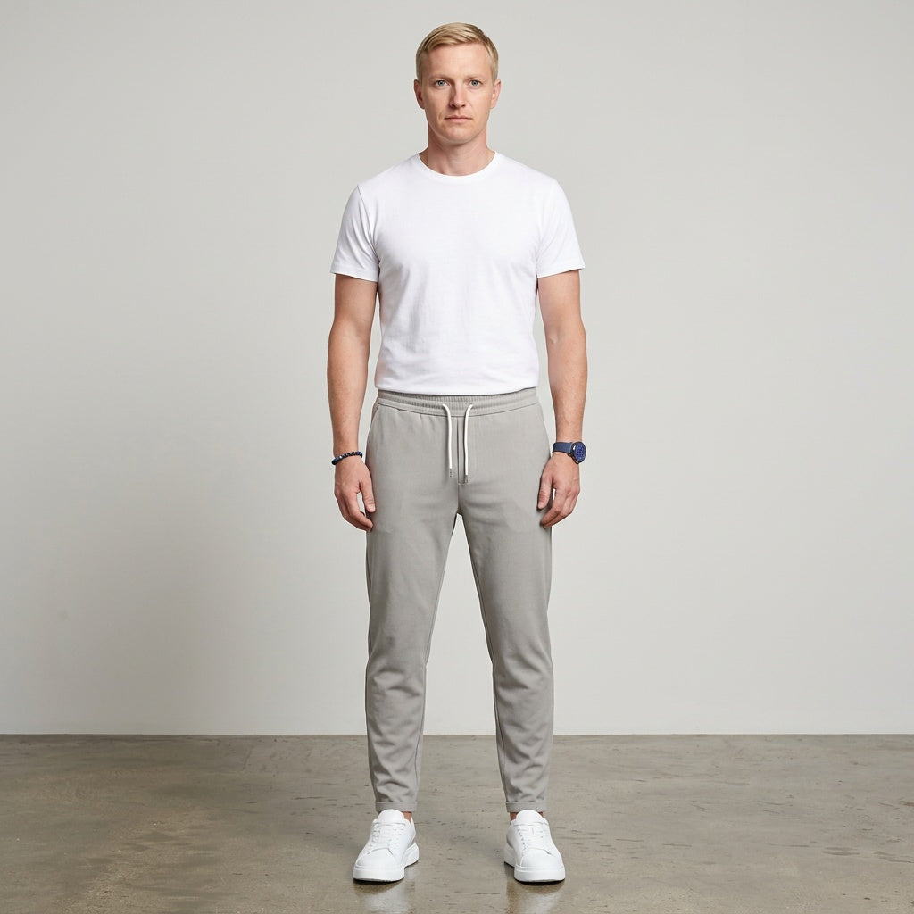 BENNETTVALE MEN’S SLIM FIT DRAWSTRING TROUSERS