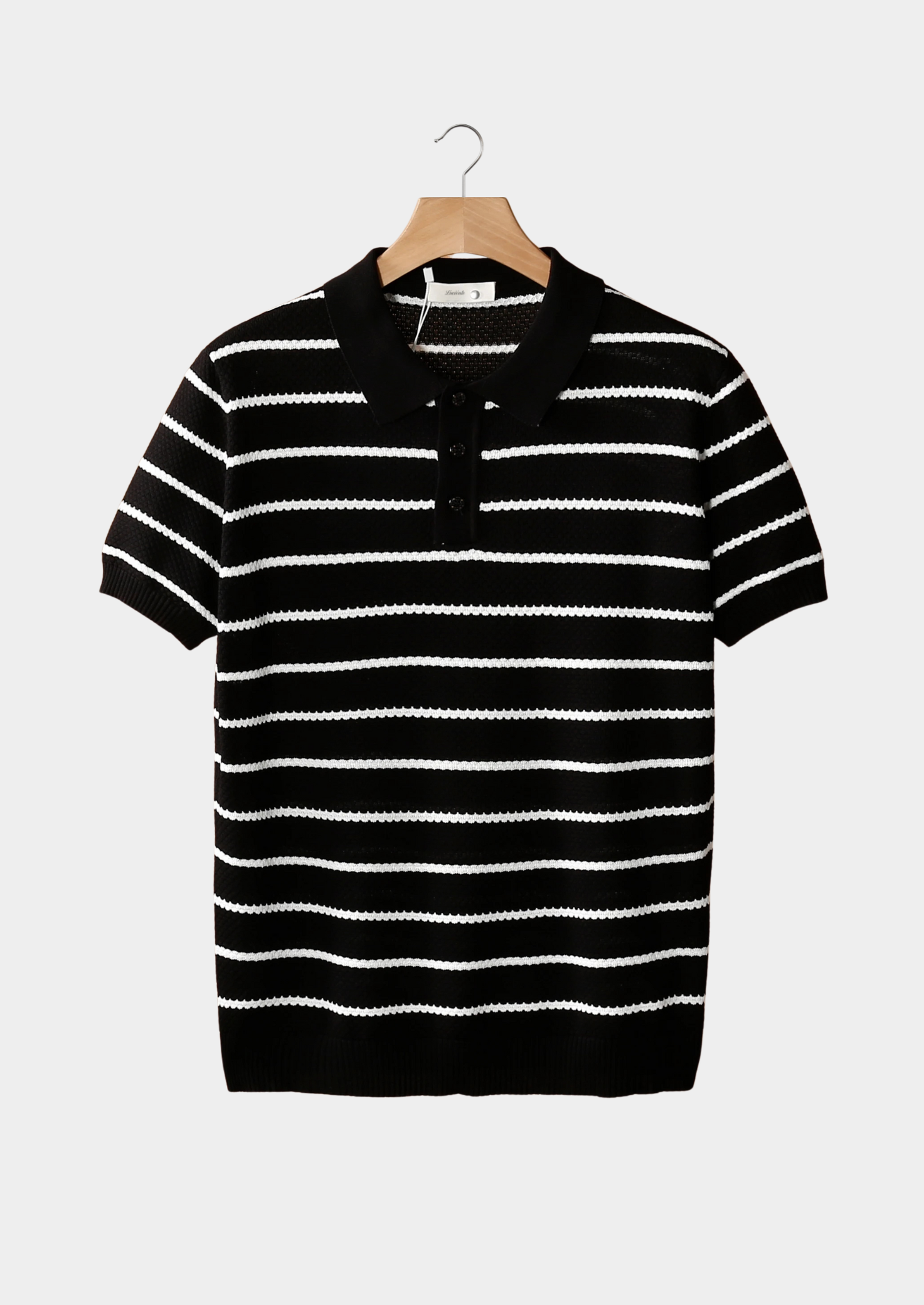 STRIPED TEXTURED POLO
