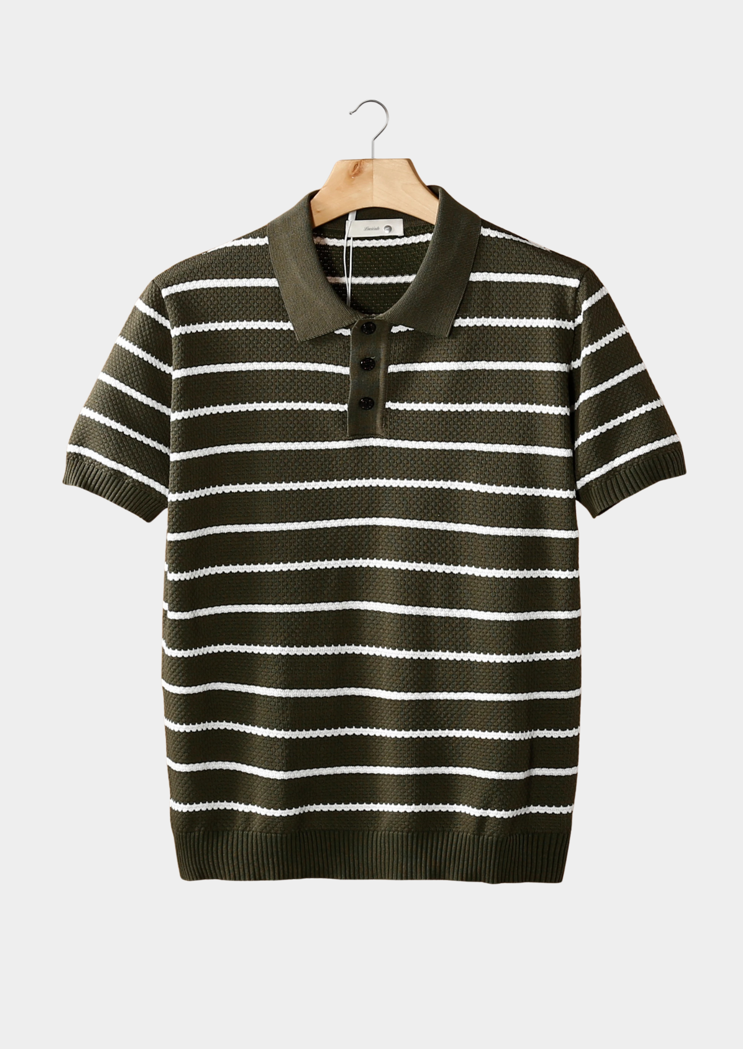 STRIPED TEXTURED POLO