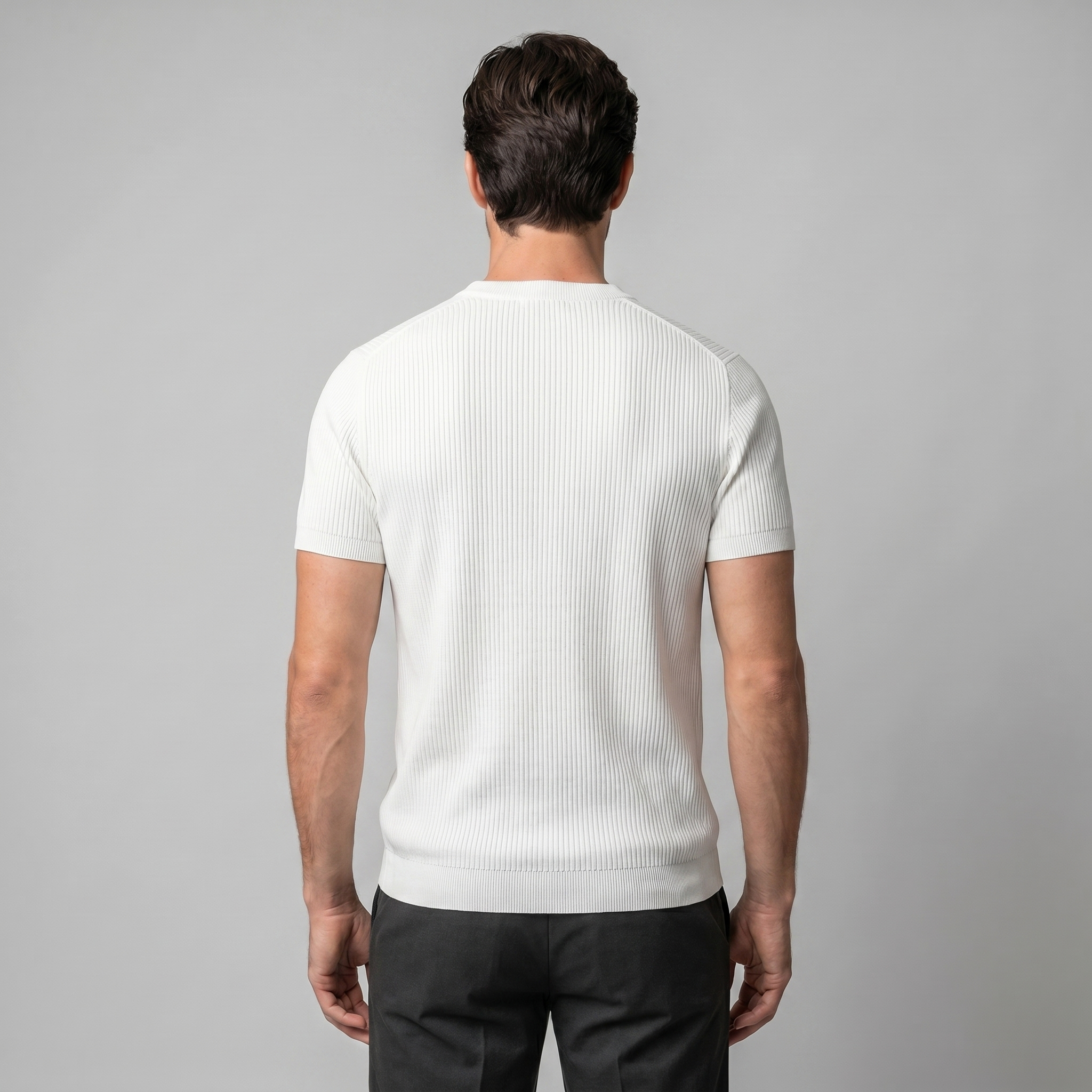 BENNETT MEN’S KNIT RIBBED ESSENTIAL TEE
