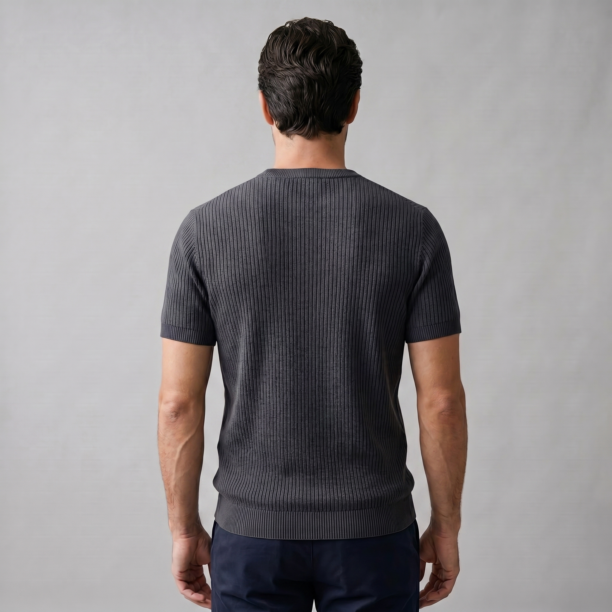 BENNETT MEN’S KNIT RIBBED ESSENTIAL TEE