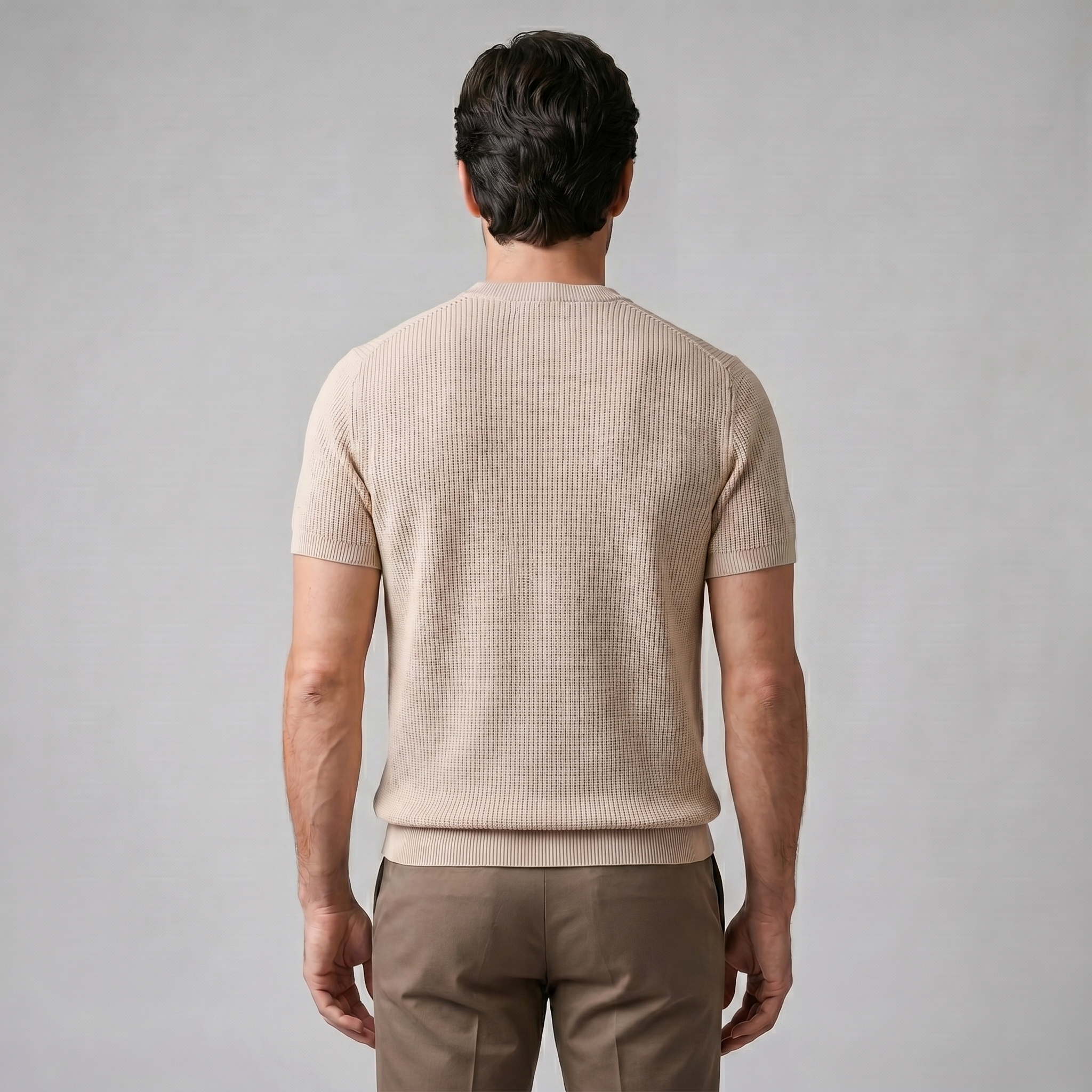 BENNETT MEN’S KNIT RIBBED ESSENTIAL TEE