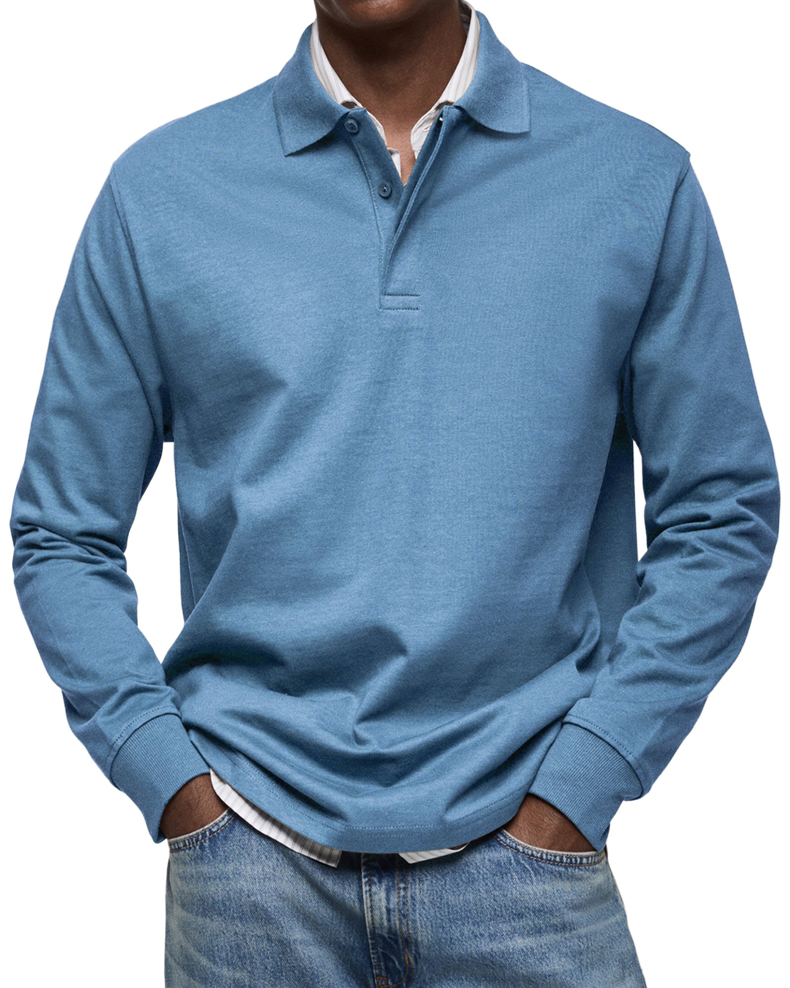 BENNETTVALE MEN’S REFINED LONG SLEEVE POLO
