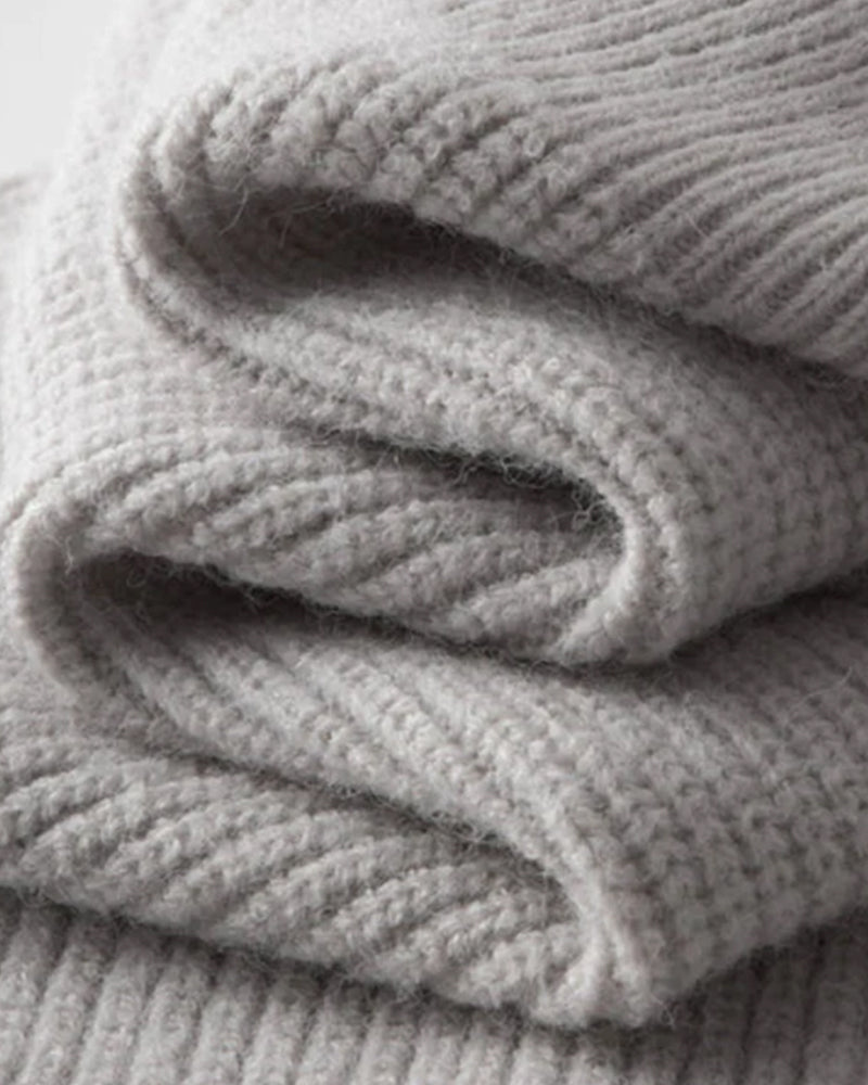 FULL-ZIP WOOL SWEATER