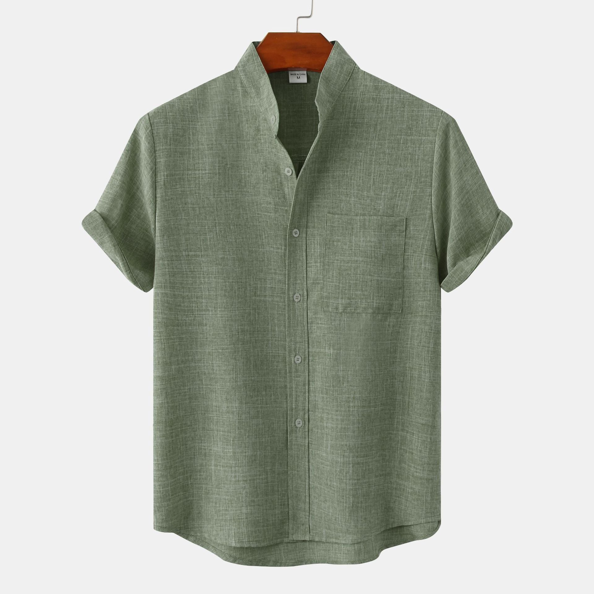 MANDARIN SHORT SLEEVE SHIRT